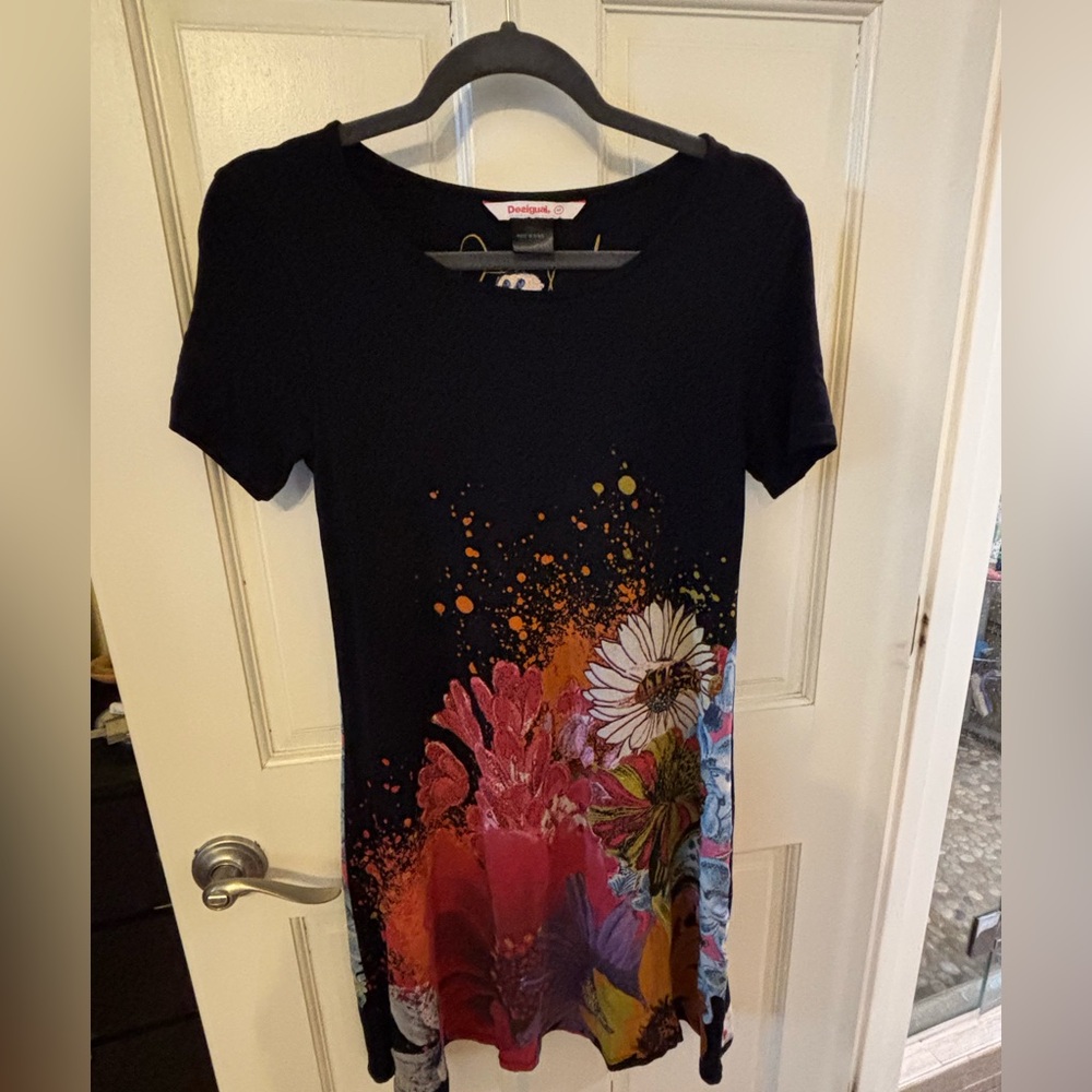 Desigual Mini Dress with Vibrant Floral Design